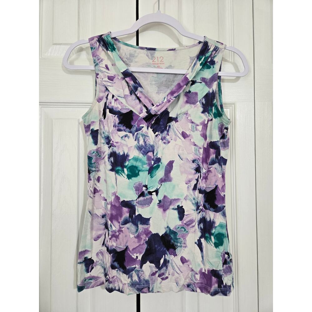212 collection xs women's floral tank top